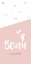 Geboortekaartje Roze Beau voor