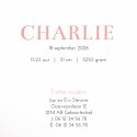 Geboortekaartje watercolour roze foto Charlie binnen
