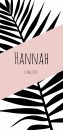Geboortekaartje roze wit Hannah voor