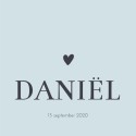 Geboortekaartje Hartje Daniel voor