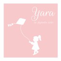Geboortekaartje Silhouet roze Yara voor
