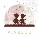 Geboortekaartje silhouette zusjes Viv en Lou