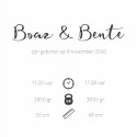 Geboortekaartje tweeling Bente & Boaz binnen