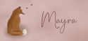 Geboortekaartje meisje vos roze Mayra voor