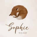 Geboortekaartje dochter vos Sophie voor