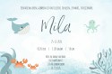Geboortekaartje dieren in de zee Mila achter
