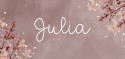 Geboortekaartje meisje floral met roze aquarel Julia voor