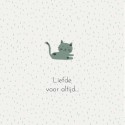 Geboortekaartje Prénatal poes groen Lucas binnen
