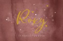 Geboortekaartje meisje minimalistisch goudfolie Roxy voor