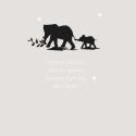 Geboortekaartje Prénatal zoon silhouette olifant Broos binnen