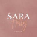 Geboortekaartje meisje roze Sara Holly voor