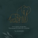 Geboortekaartje jungle koperfolie olifanten Sieb binnen