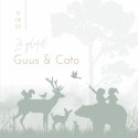 Geboortekaartje silhouette bosdieren tweeling Guus en Cato
