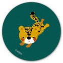 Sluitsticker cheetah groen springen