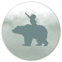 Sluitsticker bosdieren silhouette beer voor