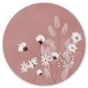 Sluitsticker roze aquarel met witte bloemen