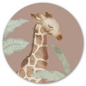 Sluitsticker meisje giraffe roze