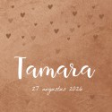 Geboortekaartje betonlook terra Tamara voor