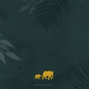 Geboortekaartje olifanten goudfolie Tino achter