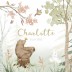 Geboortekaartje meisje dieren bos beer aquarel Charlotte