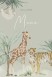 Geboortekaartje jongen jungle giraf groen Mace