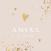 Geboortekaartje meisje goudlook beige Amira