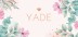 Geboortekaartje bloemen roze Yade - rosegoudfolie optioneel