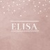 Geboortekaartje meisje dochter roze betonlook Elisa