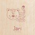 Geboortekaartje cheetah Jari - op echt hout