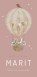 Geboortekaartje meisje roze luchtballon Marit