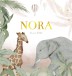 Geboortekaartje meisje watercolor dieren goudfolie Nora
