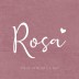 Geboortekaartje meisje dochter rib roze met hartje Rosa