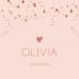Geboortekaartje lief roze met stoere spetters Olivia