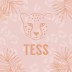 Geboortekaartje Prénatal meisje roze panter Tess