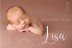 Geboortekaartje met foto en witfolie naam Lisa