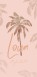 Geboortekaartje roze palm Loua - rosegoudfolie optioneel