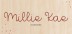 Geboortekaartje minimalistisch Millie Kae - op echt hout
