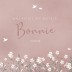 Geboortekaartje Prénatal meisje roze bloemen Bonnie