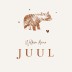 Geboortekaartje Prénatal neutraal beer bruin Juul