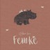 Geboortekaartje Prénatal dochter nijlpaard terra Femke