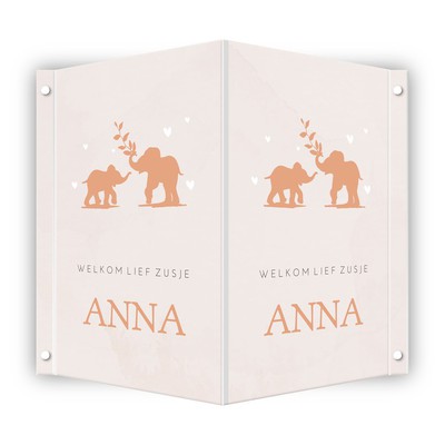3351-geboortebord-prenatal-olifant-olifantjes-hartjes-roze-anna
