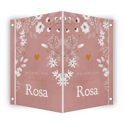 3366-geboortebord-roze-velvet-witte-bloemen-hartje-meisje-rosa