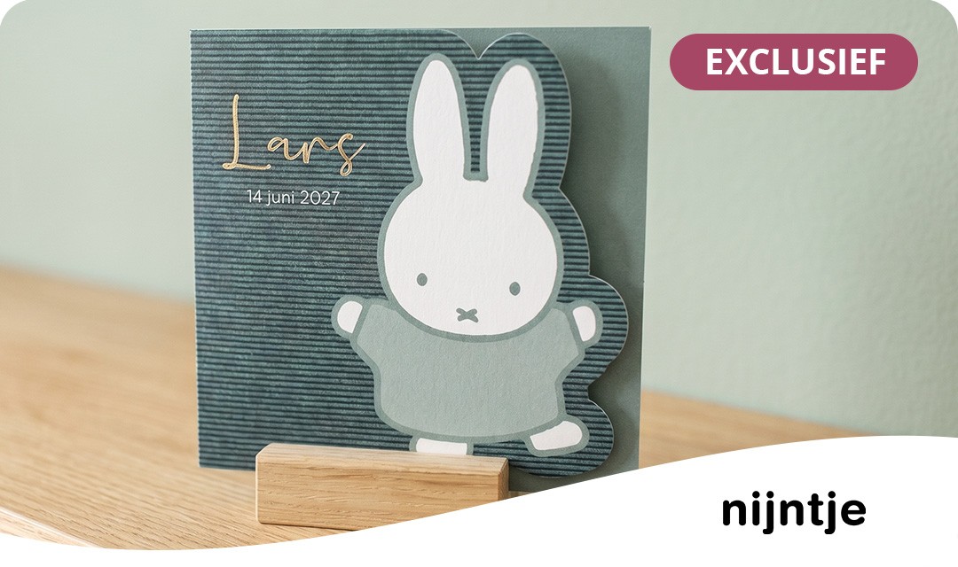 Exclusieve geboortekaartjes met nijntje