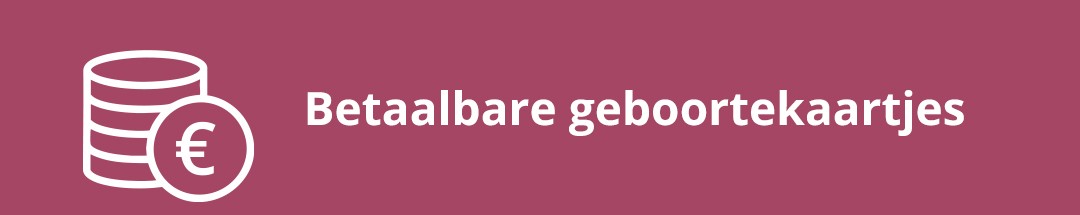 Betaalbare geboortekaartjes - meer kaartjes = lagere kaartprijs