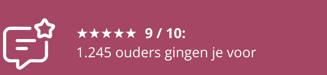 Beoordeeld met een 9/10 - ruim 1000 ouders gingen je voor