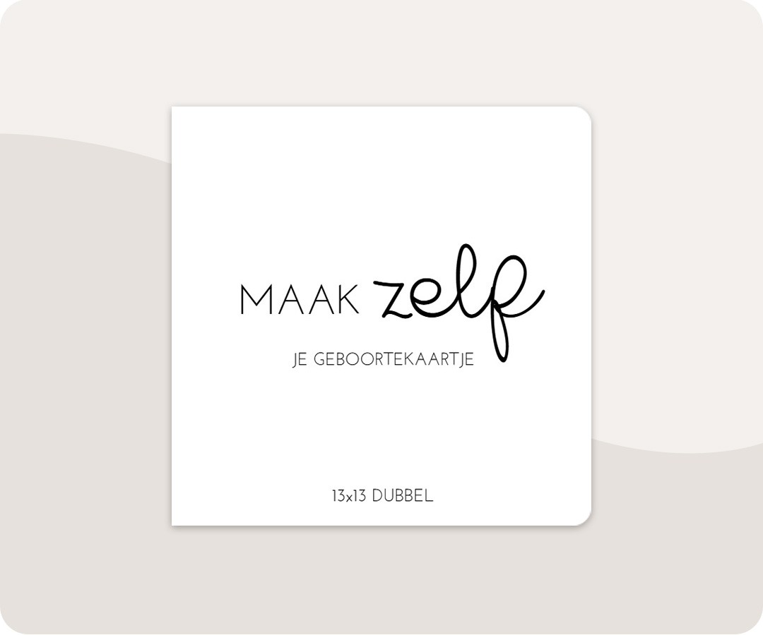 Zelf je geboortekaartje maken