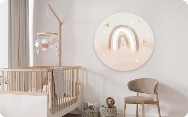 Behangcirkel in babykamer
