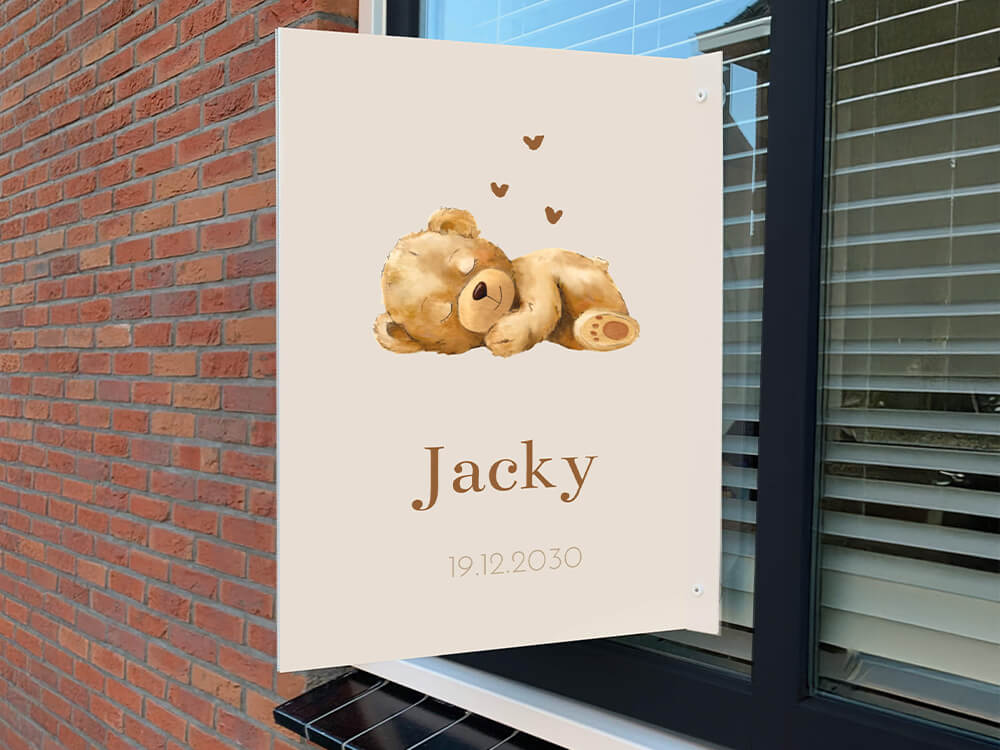 Geboorteaankondiging: geboortebord, raambord baby