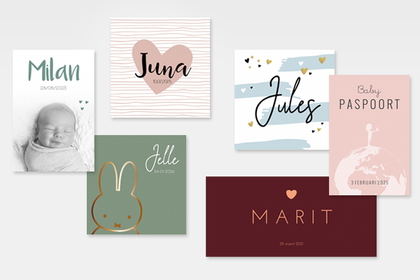 Geboortekaartjes in alle stijlen: dieren, hartjes, watercolor, silhouet, minimalistisch