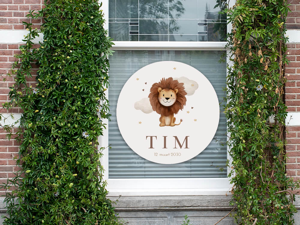 Raamsticker geboorte, geboortesticker voor het raam, raamdecoratie geboorte met naam